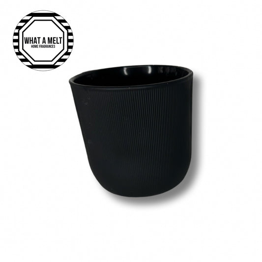 Black Ribbed Candle